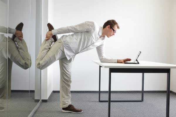 Office stretching at work